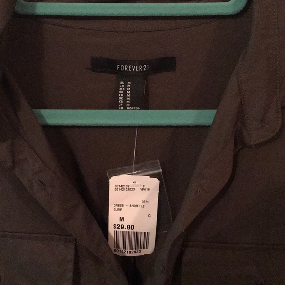 Olive Green Dress - Picture 3 of 4